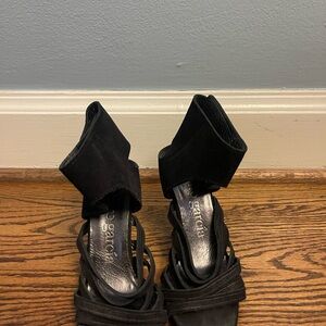 Pedro Garcia Black Strappy Heels